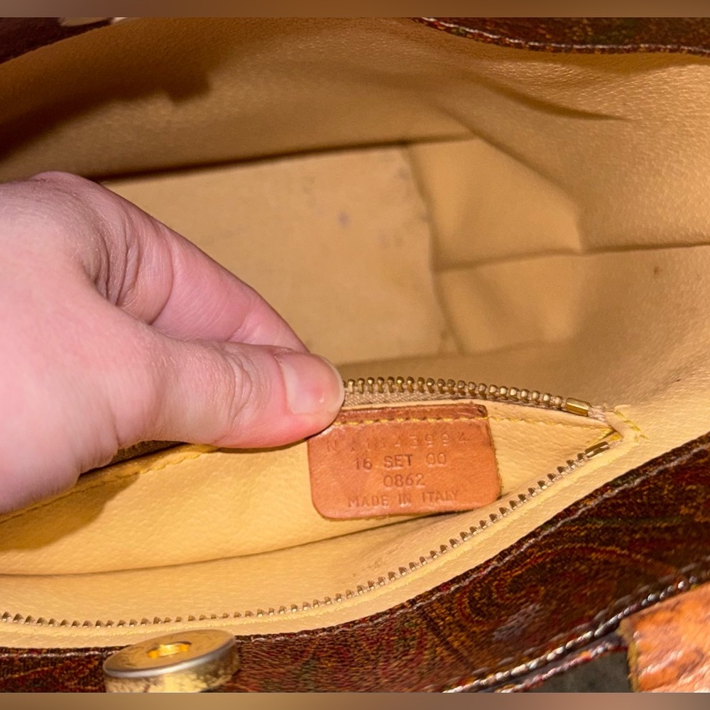 Etro AUTHENTIC Vintage Signature Essential Paisley Print Tiny Bucket Tote Bag - Picture 13 of 16
